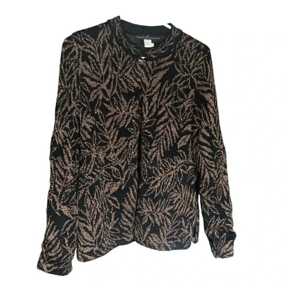 Peruvian Connection Black Copper Button Front Pim… - image 6